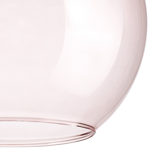 C-Lighting Budapest 250mm x 225mm Open Mouth Round Pink Globe Glass Shade - 53250