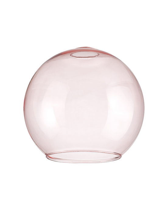 C-Lighting Budapest 250mm x 225mm Open Mouth Round Pink Globe Glass Shade - 53250