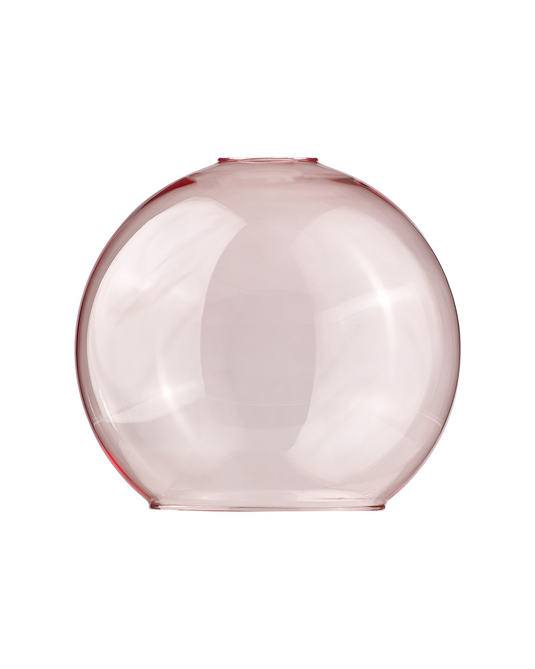 C-Lighting Budapest 250mm x 225mm Open Mouth Round Pink Globe Glass Shade - 53250