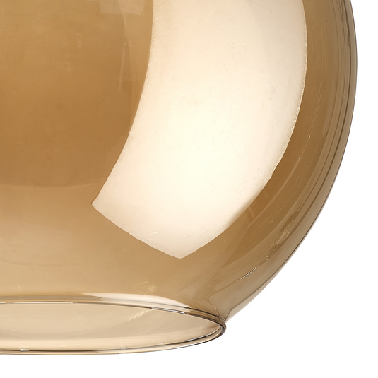 C-Lighting Budapest 300mm x 280mm Open Mouth Round Amber Plated Globe Glass Shade - 53252
