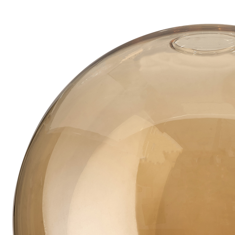 Load image into Gallery viewer, C-Lighting Budapest 300mm x 280mm Open Mouth Round Amber Plated Globe Glass Shade - 53252
