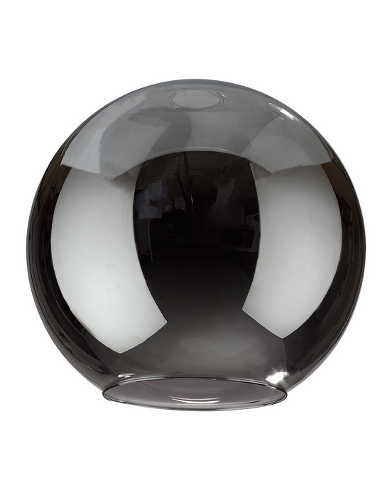 C-Lighting Budapest 300mm x 280mm Open Mouth Round Chrome Plated Globe Glass Shade - 53253