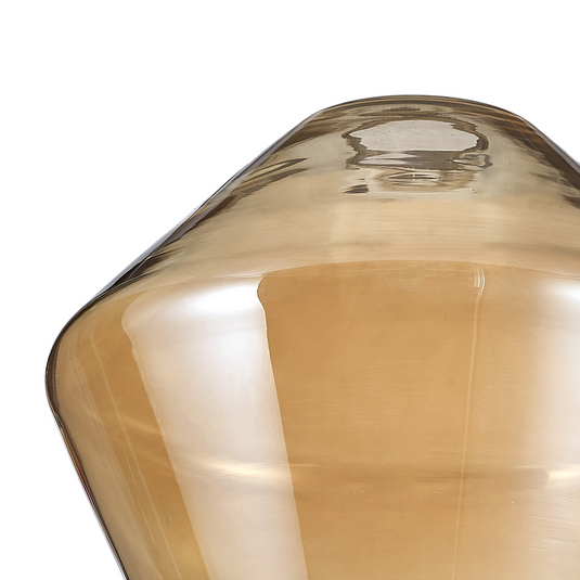 C-Lighting Budapest 230mm x 215mm Diamond Amber Plated Globe Glass Shade - 53465