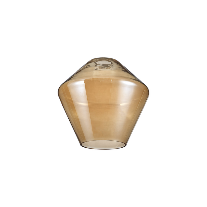 C-Lighting Budapest 230mm x 215mm Diamond Amber Plated Globe Glass Shade - 53465