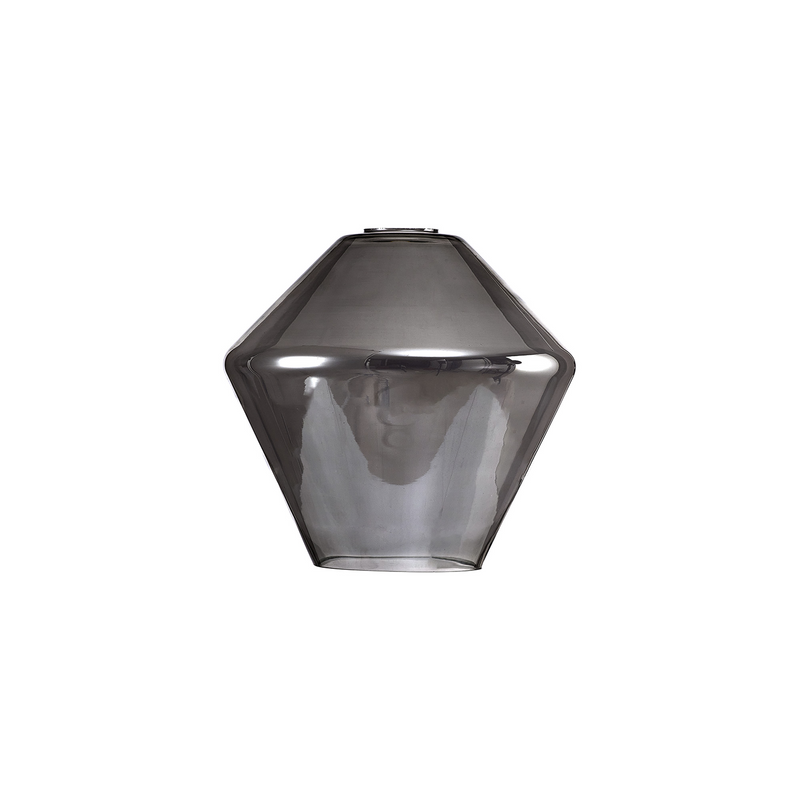 Load image into Gallery viewer, C-Lighting Budapest 230mm x 215mm Diamond Smoked Plated Globe Glass Shade - 53468
