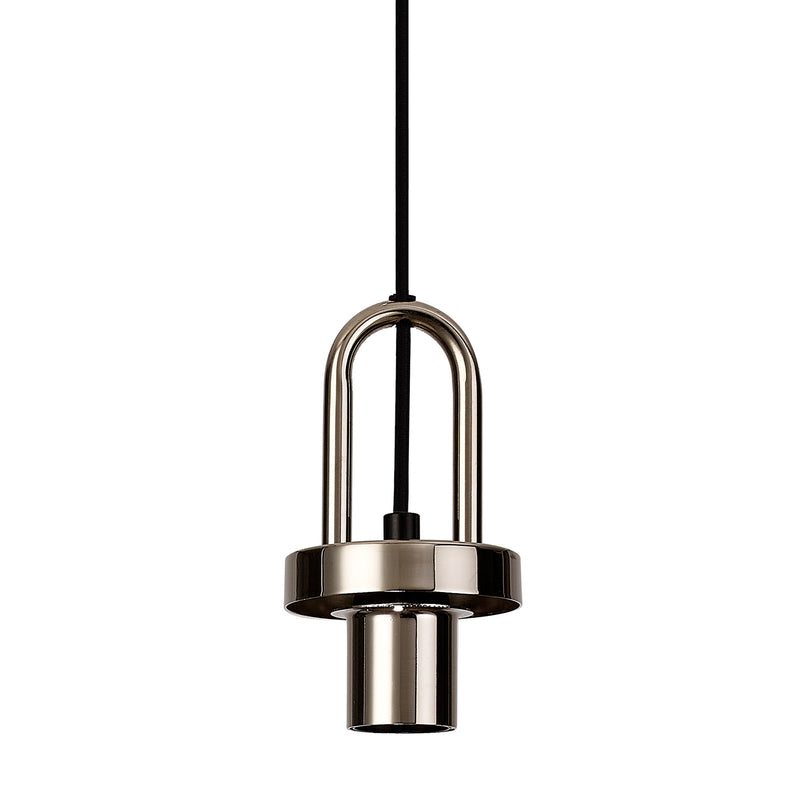 Load image into Gallery viewer, C-Lighting Chisel Mini Suspension Kit, 1 x E27, Polished Nickel/Matt Black - 53469
