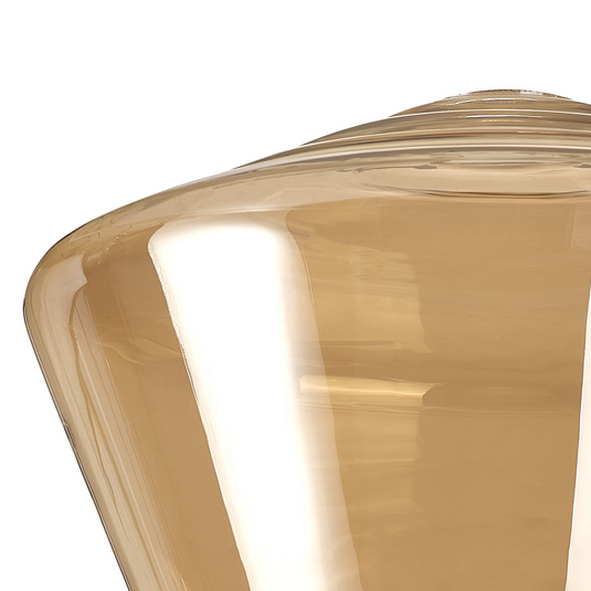C-Lighting Budapest 300mm x 215mm Amber Plated Hexagonal Glass Shade  - 53534