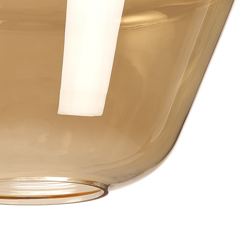 Load image into Gallery viewer, C-Lighting Budapest 300mm x 215mm Amber Plated Hexagonal Glass Shade  - 53534
