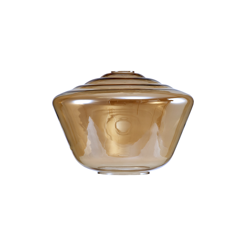 Load image into Gallery viewer, C-Lighting Budapest 300mm x 215mm Amber Plated Hexagonal Glass Shade  - 53534
