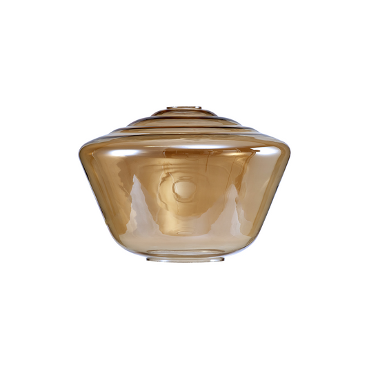 C-Lighting Budapest 300mm x 215mm Amber Plated Hexagonal Glass Shade  - 53534