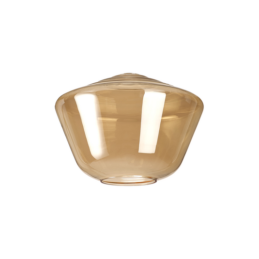 C-Lighting Budapest 300mm x 215mm Amber Plated Hexagonal Glass Shade  - 53534