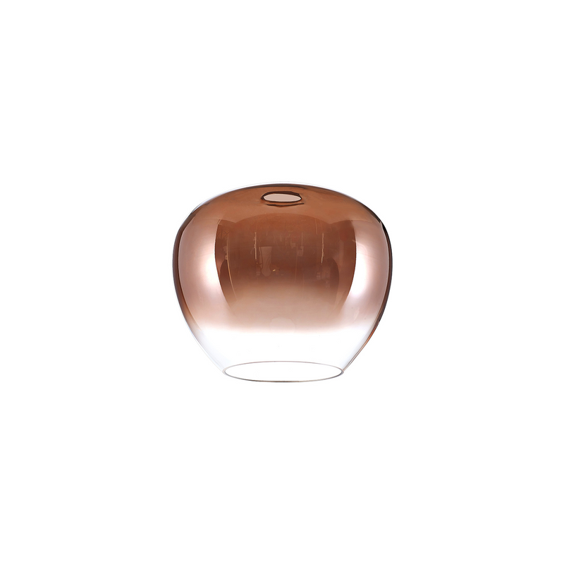 Load image into Gallery viewer, C-Lighting Chisel 180mm x H150mm Inverted Trapezium Glass, Copper/Clear - 57082
