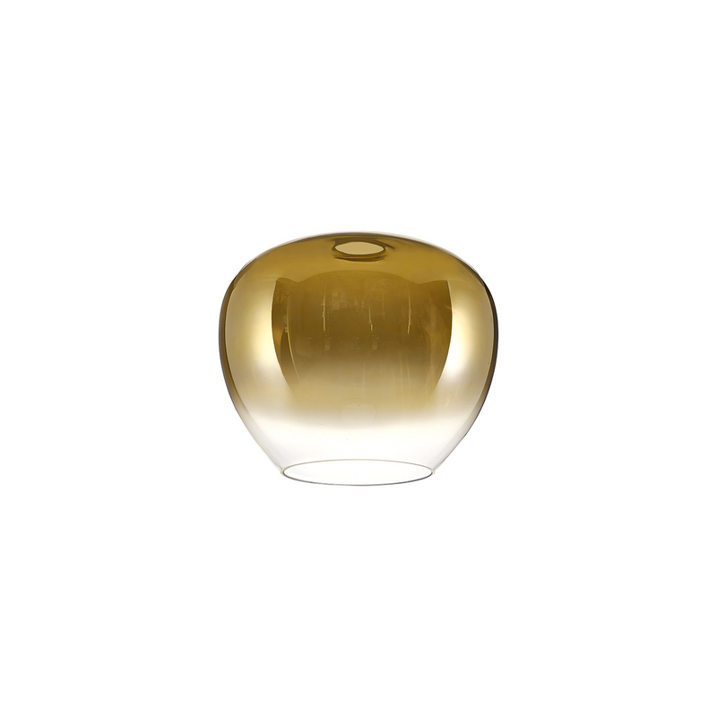 Load image into Gallery viewer, C-Lighting Chisel 180mm x H150mm Inverted Trapezium Glass, Gold/Clear - 57083
