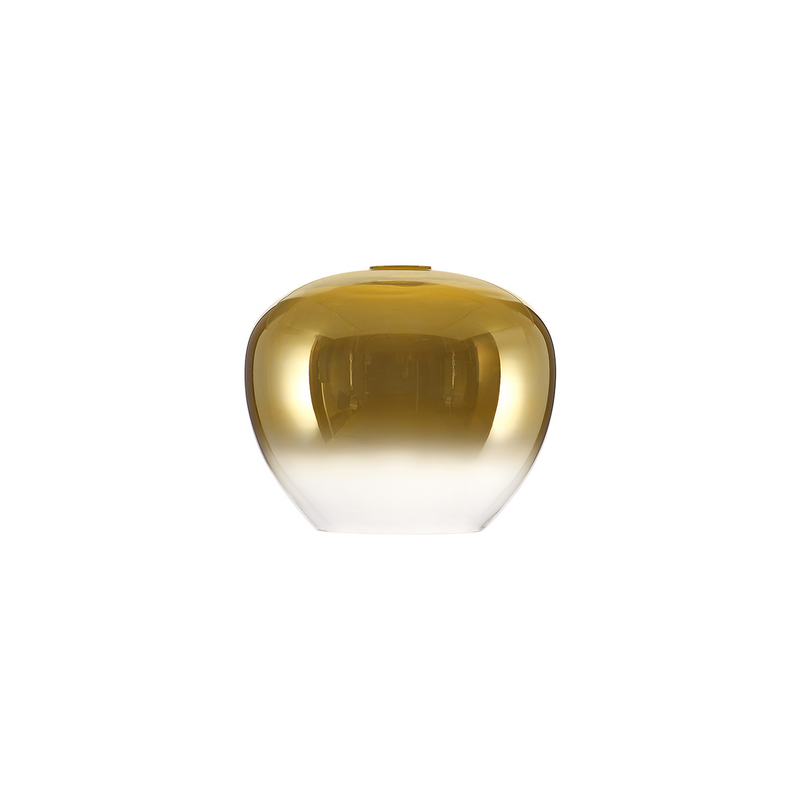 Load image into Gallery viewer, C-Lighting Chisel 180mm x H150mm Inverted Trapezium Glass, Gold/Clear - 57083
