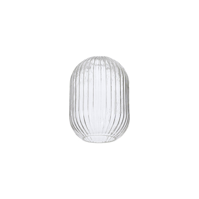 C-Lighting Chisel 14x19.7cm Almond Ribbed Glass, Clear - 57235