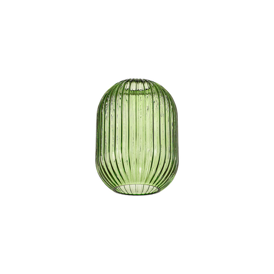 C-Lighting Chisel 14x19.7cm Almond Ribbed Glass, Green - 57236