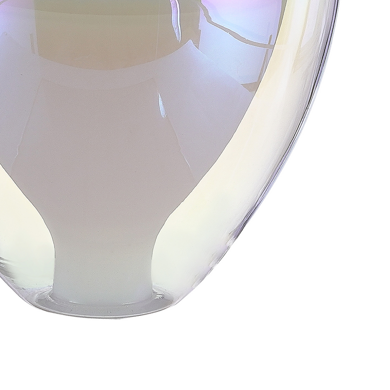 Load image into Gallery viewer, C-Lighting Capel 120x100mm Curved Cone Iridescent With Inner Opal Cone Glass Shade - 57261
