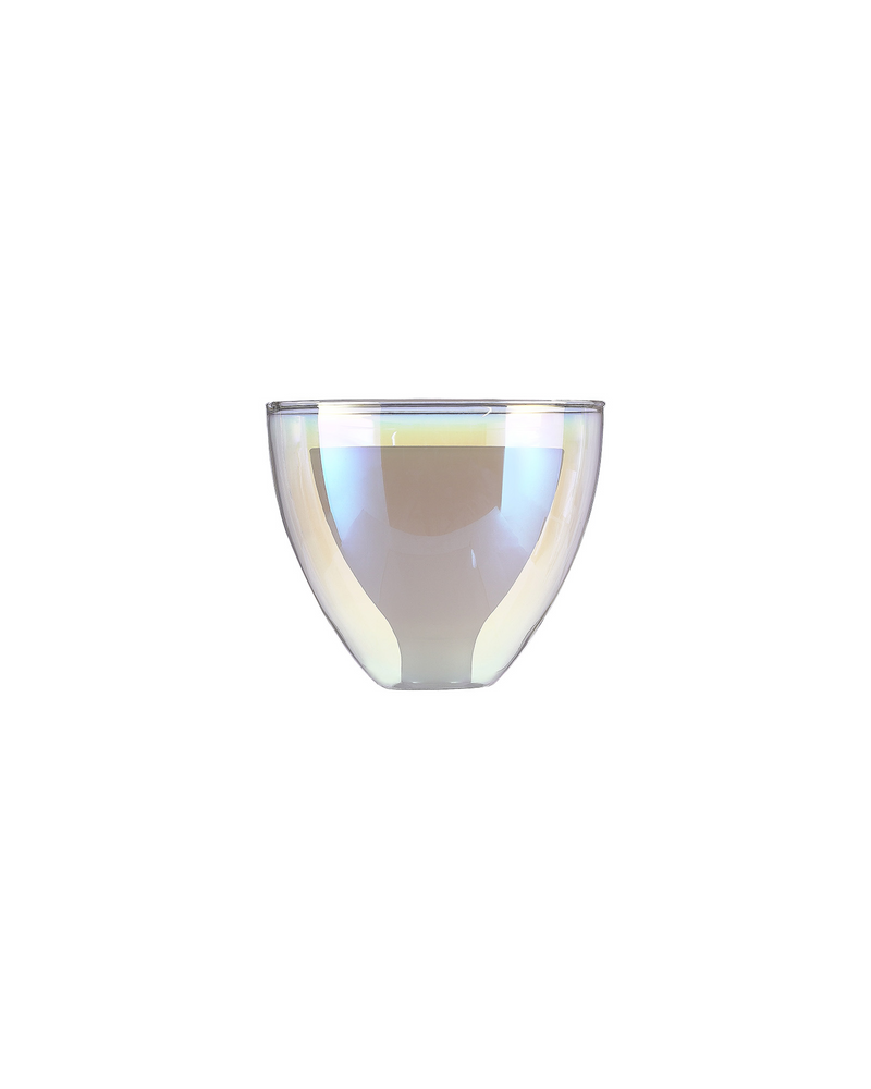 Load image into Gallery viewer, C-Lighting Capel 120x100mm Curved Cone Iridescent With Inner Opal Cone Glass Shade - 57261
