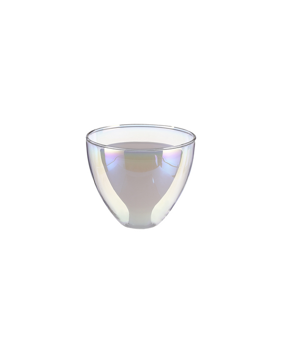 C-Lighting Capel 120x100mm Curved Cone Iridescent With Inner Opal Cone Glass Shade - 57261