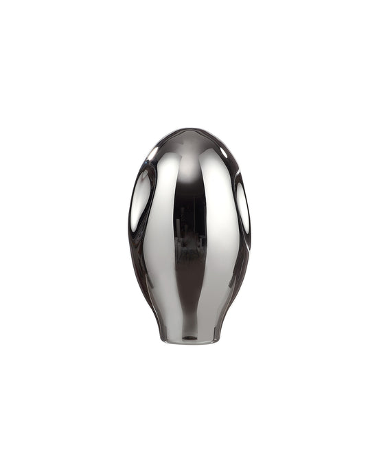 C-Lighting Capel 115x200mm Concaved Oval Chrome Glass Shade - 57276