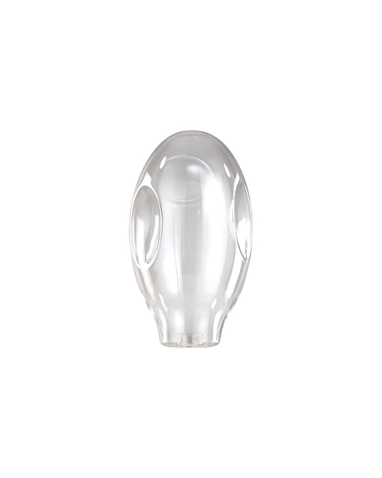 C-Lighting Capel 115x200mm Concaved Oval Clear Glass Shade - 57277