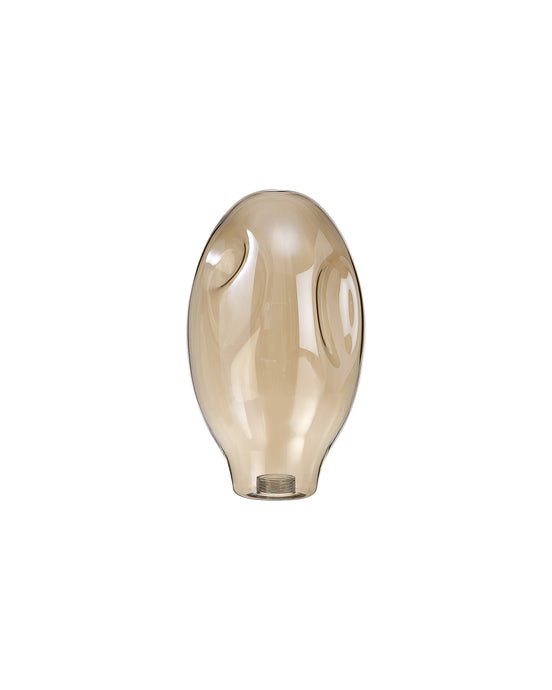 C-Lighting Capel 115x200mm Concaved Oval Cognac Glass Shade - 57278