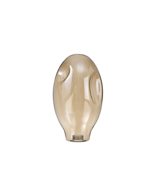 C-Lighting Capel 115x200mm Concaved Oval Cognac Glass Shade - 57278
