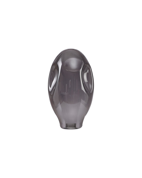 C-Lighting Capel 115x200mm Concaved Oval Smoked Glass Shade - 57281