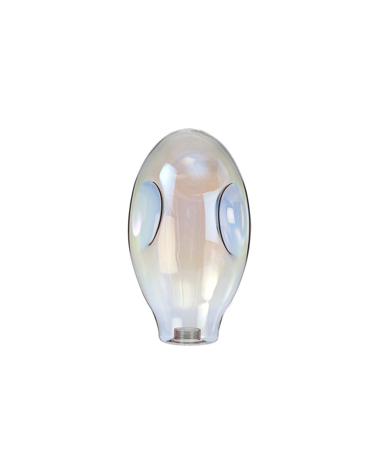 C-Lighting Capel 115x200mm Concaved Oval Iridescent Glass Shade - 57282