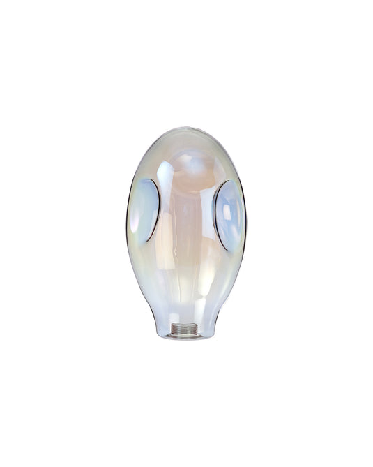 C-Lighting Capel 115x200mm Concaved Oval Iridescent Glass Shade - 57282