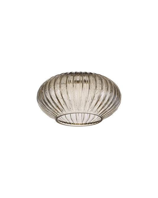 C-Lighting Capel 160x90mm Oval Sphere Ribbed Champagne Glass Shade - 57284