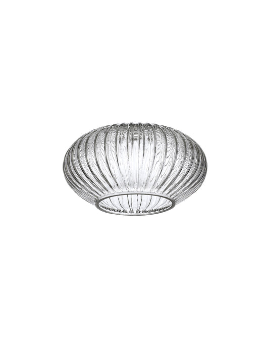 C-Lighting Capel 160x90mm Oval Sphere Ribbed Clear Glass Shade - 57285