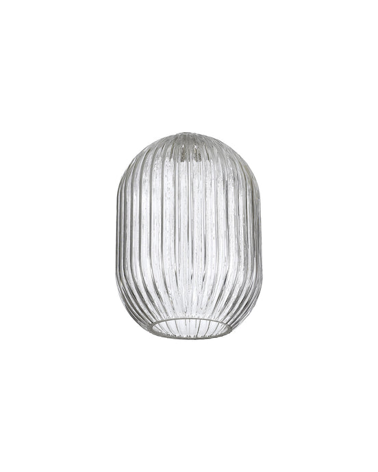 C-Lighting Capel 120x165mm Almond Ribbed Clear Glass Shade - 57297