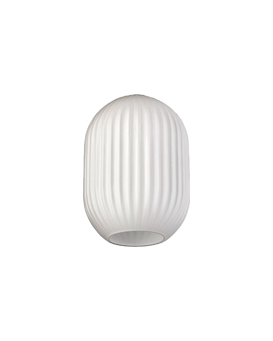 C-Lighting Capel 120x165mm Almond Ribbed Opal Glass Shade - 57299