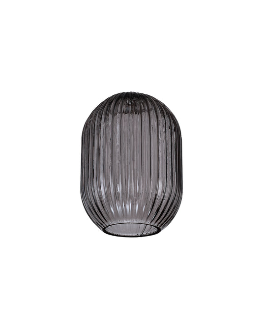 C-Lighting Capel 120x165mm Almond Ribbed Smoked Glass Shade - 57300