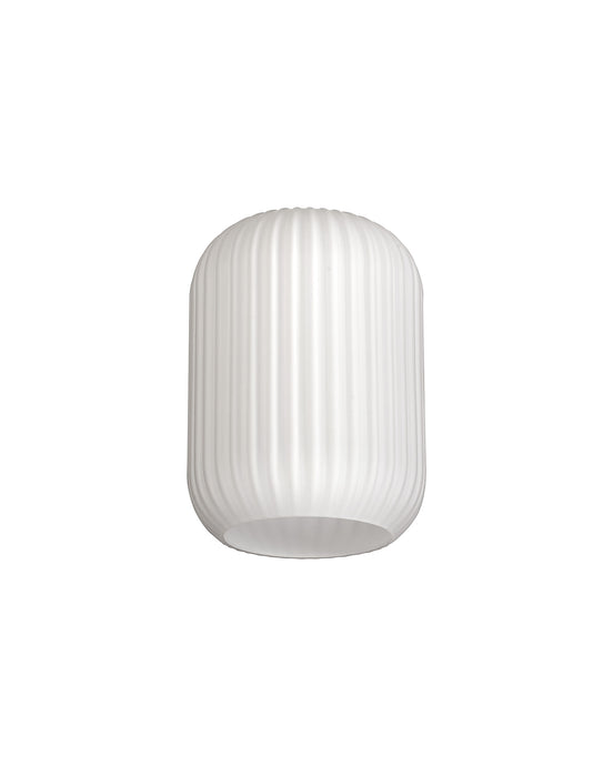 C-Lighting Capel 120x170mm Tubular Ribbed Glass, Opal - 57308