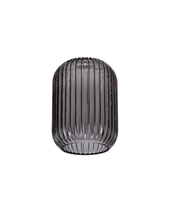 C-Lighting Capel 120x170mm Tubular Ribbed Glass, Smoked - 57309
