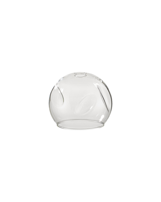 C-Lighting Capel 140x120mm Open Mouth Round With Oval Dimples Clear Globe Glass Shade - 57337