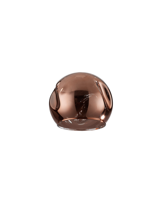 C-Lighting Capel 140x120mm Open Mouth Round With Oval Dimples Copper Globe Glass Shade - 57338