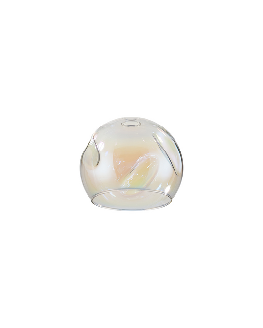 C-Lighting Capel 140x120mm Open Mouth Round With Oval Dimples Iridescent Globe Glass Shade - 57340