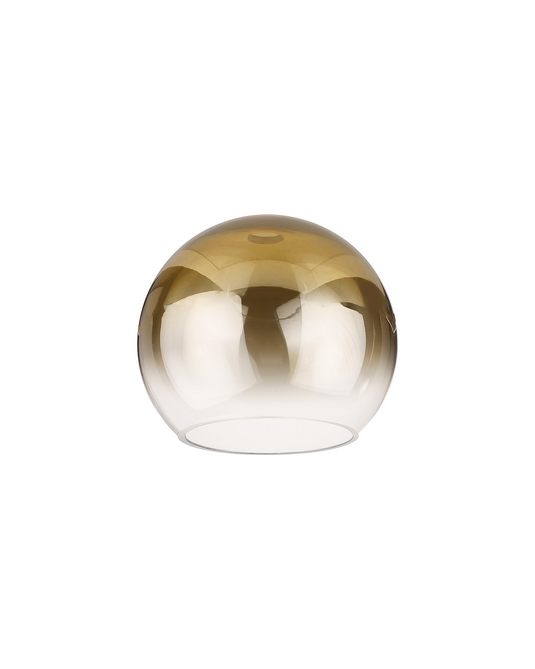 C-Lighting Capel 150mm Open Mouth Glass, Gold/Clear - 57343