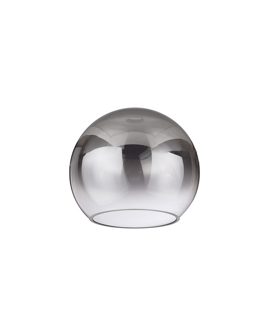 C-Lighting Capel 150mm Open Mouth Glass, Smoke/Clear - 57344