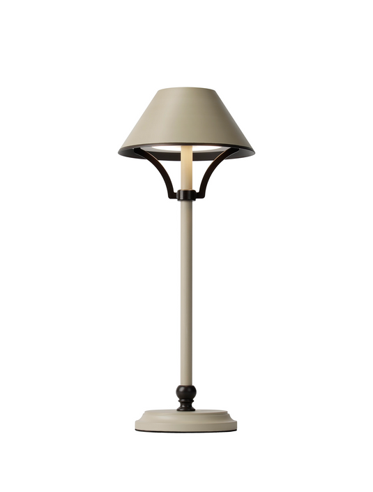 C-Lighting Elaine Table Lamp Rechargeable, 1.8W LED, 3000K, 160lm, 3-Step Dimming, Cream/Bronze - 57418
