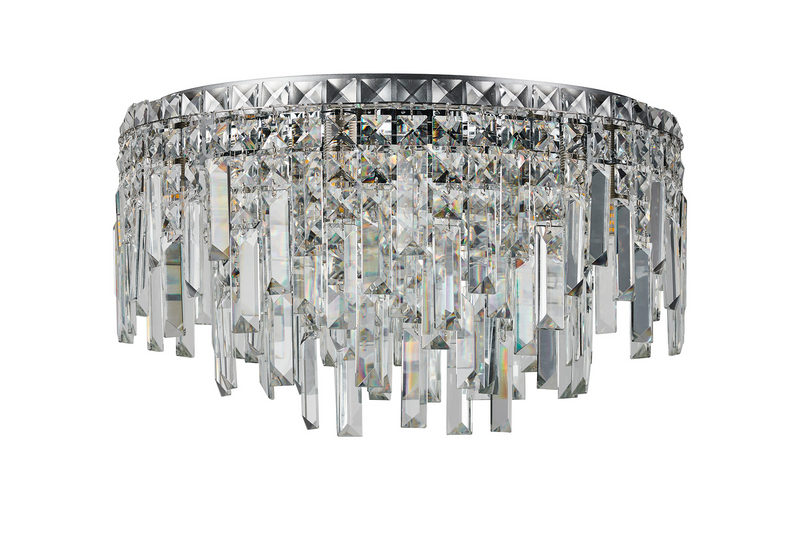 Load image into Gallery viewer, C-Lighting Joy 45cm Ceiling Light, 5 x G9, IP44, Polished Chrome/Crystal - 59458
