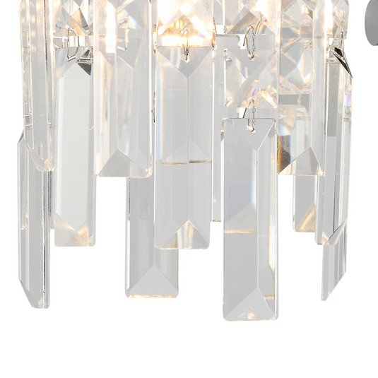 C-Lighting Joy Wall Light, 1 x G9, IP44, Polished Chrome/Crystal - 59459