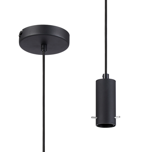 C-Lighting Hektor Single Suspension Kit, 1 x E27, Sand Black Suitable For A Vast Selection Of Shades - 59679