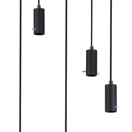 C-Lighting Hektor Round Suspension Kit, 5 x E27, Sand Black Suitable For A Vast Selection Of Shades - 59696