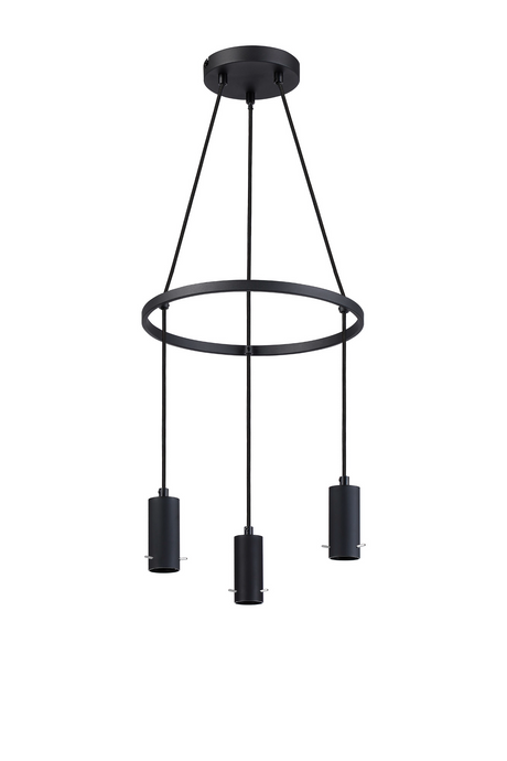 C-Lighting Hektor Ring Suspension Kit, 3 x E27, Sand Black Suitable For A Vast Selection Of Shades - 59698