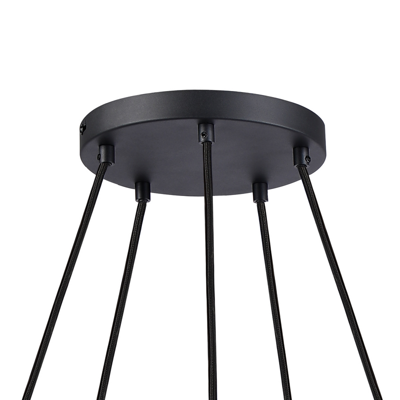 Load image into Gallery viewer, C-Lighting Hektor Ring Suspension Kit, 5 x E27, Sand Black Suitable For A Vast Selection Of Shades - 59699
