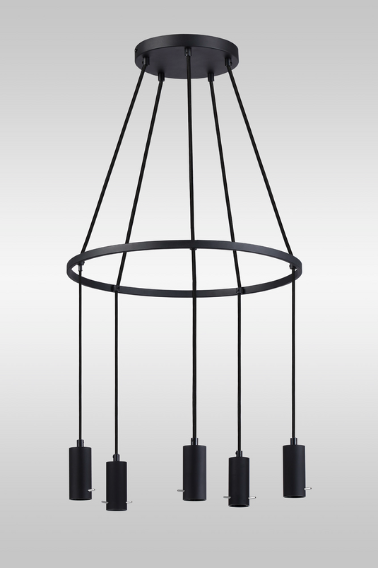 C-Lighting Hektor Ring Suspension Kit, 5 x E27, Sand Black Suitable For A Vast Selection Of Shades - 59699